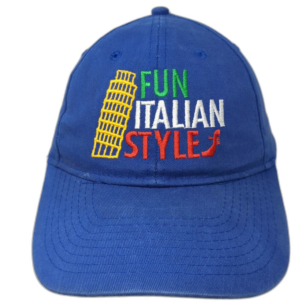 KC Blue Baseball Cap Fun Italian Style Leaning Tower of Pisa One Size Hat